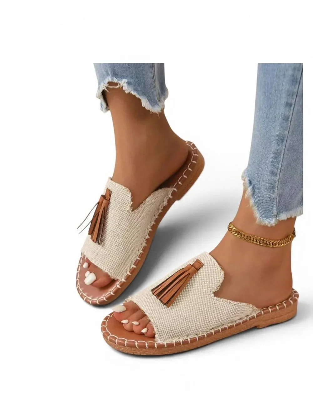 JoliMall cream woven